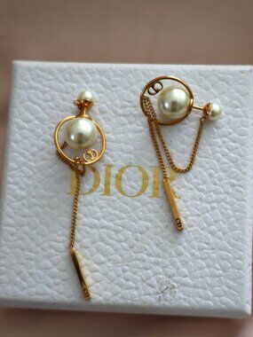 Dior Tribales Dangle Chain Earrings